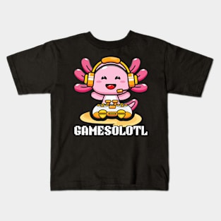 Kawaii Japanese Gamesolotl Boys Anime Manga Otaku Axolotl Kids T-Shirt